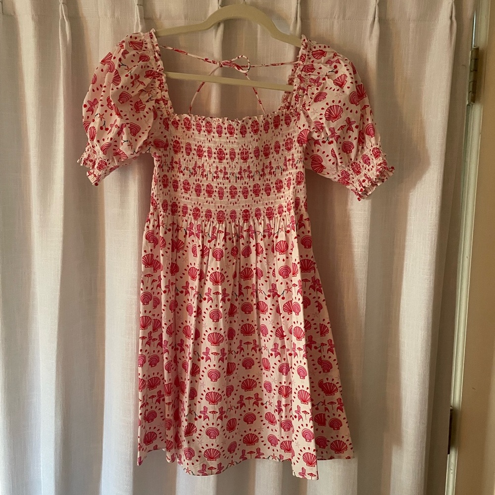 Hill House Red and White Smocked Sundress